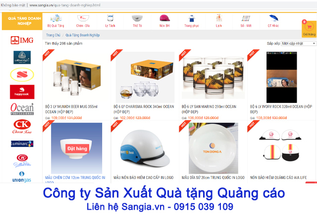 SanGia Vn chuyên sản xuất quà tặng Quảng Cáo