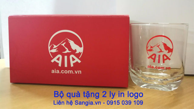 Bộ quà tặng quảng cáo khuyến mãi ly thủy tinh