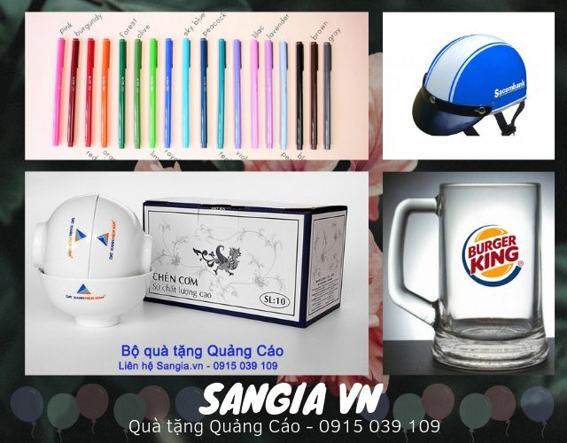 Bộ chén in logo quà tặng quảng cáo cao cấp