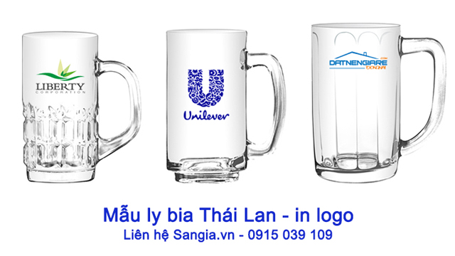In logo lên cốc bia cao cấp Thái Lan