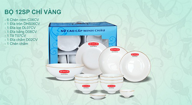 Bộ tô chén dĩa quà tặng bảo hiểm Daiichi