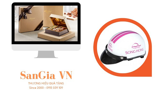 Nón bảo hiểm quà tặng cửa hàng gas