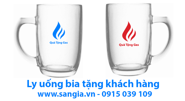 Ly uống bia tặng khách hàng bảo hiểm