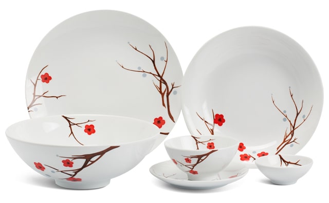 Bộ bàn ăn hoa đào Sứ Minh Long