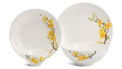 Bộ tô chén dĩa gia đình - Hoa Mai