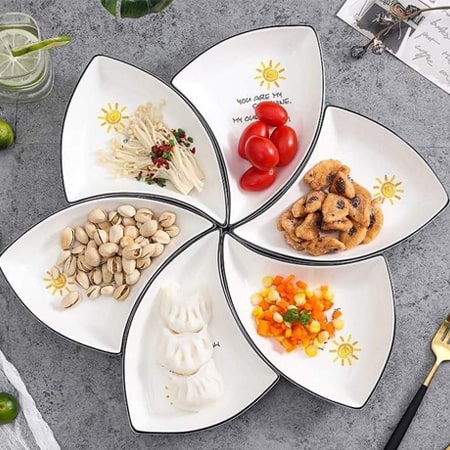 Bộ khay sứ đựng mứt tết