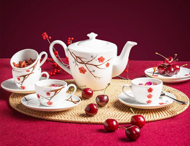 Bộ ấm chén làm quà tặng tết