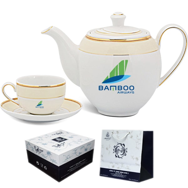 Bộ ấm trà bằng sứ