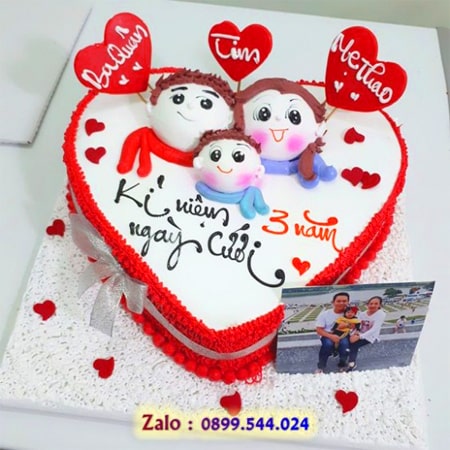 Bánh kem handmade kỉ niệm ngày cưới