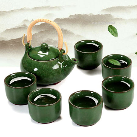 Bộ bình trà gốm Bát Tràng