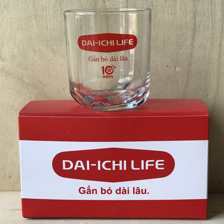 Bộ 2 ly thủy tinh giá rẻ làm quà tặng