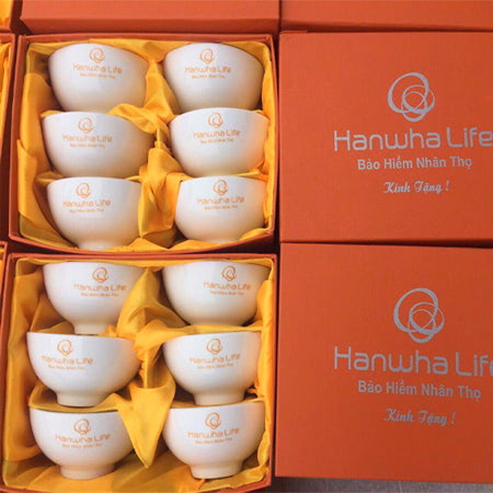 Bộ chén ăn cơm In logo