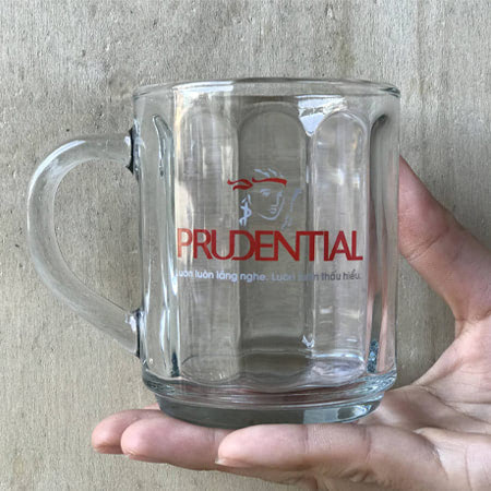 Ly thủy tinh in logo Bảo Hiểm