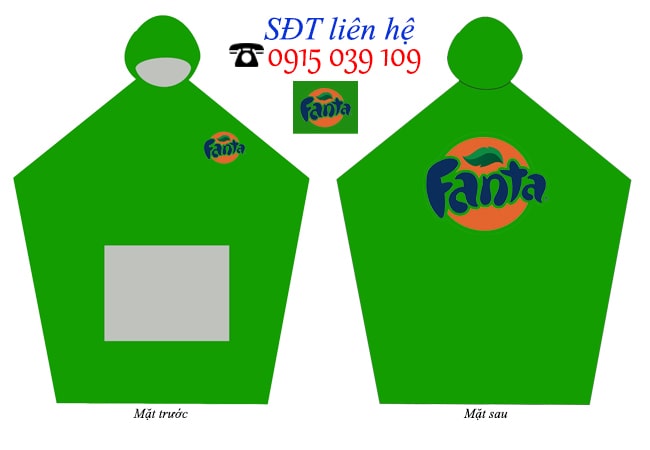 Áo mưa chữ a quảng cáo