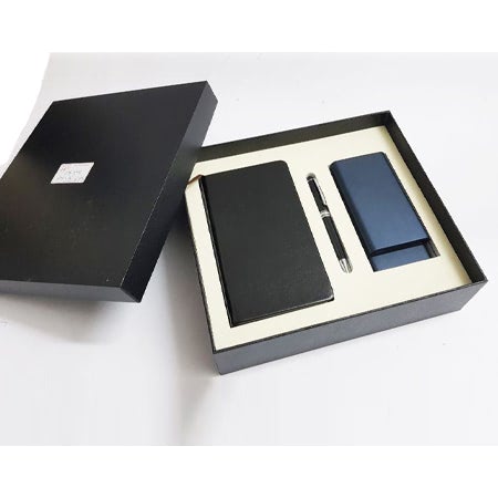 Bộ Giftset quà sổ da, bút ký, sạc dự phòng